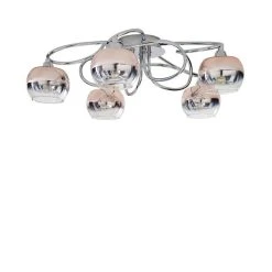 Dunelm Seychelles Blush Pink 5 Light Flush Ceiling Fitting -Lava Lamp Shop 1000169229 alt04