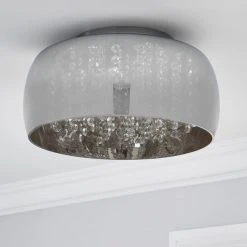 Dunelm Seychelles Smoked Flush Ceiling Fitting 7 Dunelm Seychelles Smoked Flush Ceiling Fitting -Lava Lamp Shop 1000169235 alt01