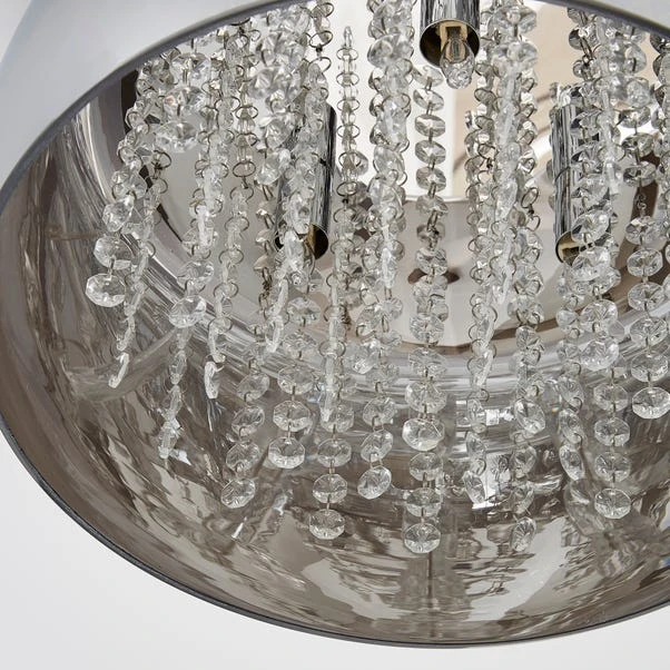 Dunelm Seychelles Smoked Flush Ceiling Fitting 3 Dunelm Seychelles Smoked Flush Ceiling Fitting - Image 3