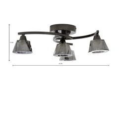 Dunelm Vanessa Smoked 4 Light Flush Ceiling Fitting 11 Dunelm Vanessa Smoked 4 Light Flush Ceiling Fitting -Lava Lamp Shop 1000169256 alt07