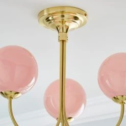 Dunelm Gigi Semi Flush Pink Ceiling Fitting -Lava Lamp Shop 1000180655 alt02