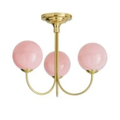 Dunelm Gigi Semi Flush Pink Ceiling Fitting -Lava Lamp Shop 1000180655 alt05