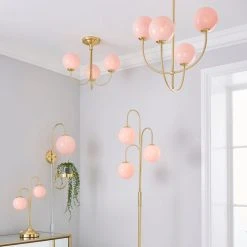 Dunelm Gigi Semi Flush Pink Ceiling Fitting -Lava Lamp Shop 1000180655 alt08