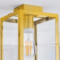 Dunelm London Bathroom Ceiling Fitting Brushed Gold -Lava Lamp Shop 1000182549 alt03