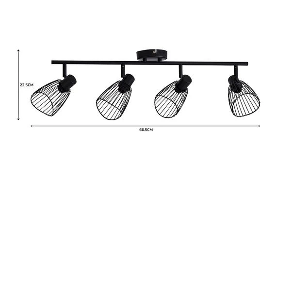 Elements Jaula 4 Light Spotlight Bar Black 6 Elements Jaula 4 Light Spotlight Bar Black - Image 6