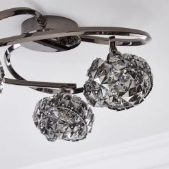 Dunelm Cecilie Ceiling Fitting Dark Chrome 8 Dunelm Cecilie Ceiling Fitting Dark Chrome -Lava Lamp Shop 1000182582 alt02