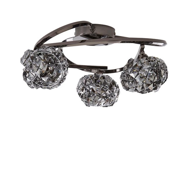 Dunelm Cecilie Ceiling Fitting Dark Chrome 5 Dunelm Cecilie Ceiling Fitting Dark Chrome - Image 5