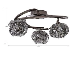 Dunelm Cecilie Ceiling Fitting Dark Chrome 11 Dunelm Cecilie Ceiling Fitting Dark Chrome -Lava Lamp Shop 1000182582 alt07