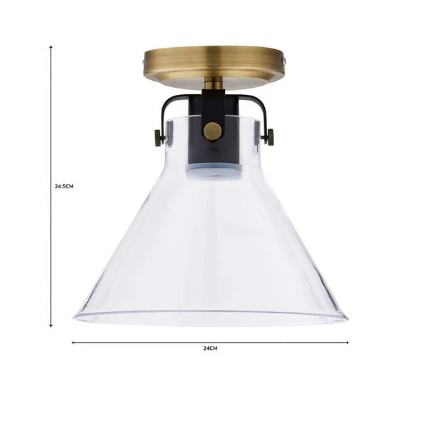 Dunelm Paulson Bathroom Flush Fitting Antique Brass 6 Dunelm Paulson Bathroom Flush Fitting Antique Brass - Image 6