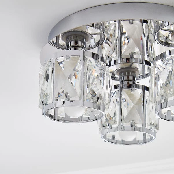 Dunelm Kylie Bathroom 3 Light Flush Fitting 3 Dunelm Kylie Bathroom 3 Light Flush Fitting - Image 3
