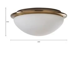 Dunelm Lotto Bathroom Flush Fitting Antique Brass -Lava Lamp Shop 1000182590 alt07