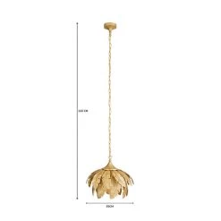 Dunelm Farrah Palm Leaf Ceiling Fitting Gold -Lava Lamp Shop 1000182784 alt07