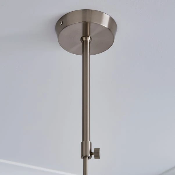 Dunelm Tarsia Glass Ceiling Fitting Satin Nickel 4 Dunelm Tarsia Glass Ceiling Fitting Satin Nickel - Image 4
