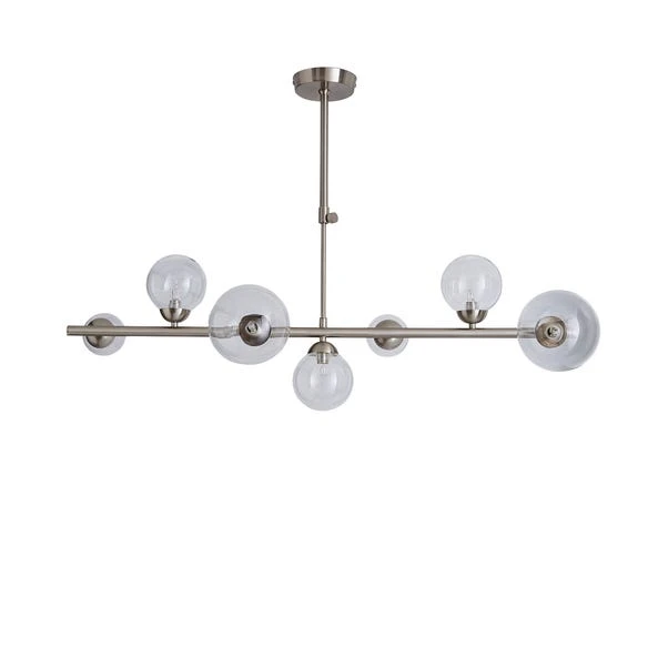 Dunelm Tarsia Glass Ceiling Fitting Satin Nickel 5 Dunelm Tarsia Glass Ceiling Fitting Satin Nickel - Image 5