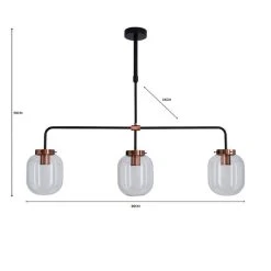 Elements Dayo 3 Light Bar Ceiling Fitting -Lava Lamp Shop 1000182800 alt07