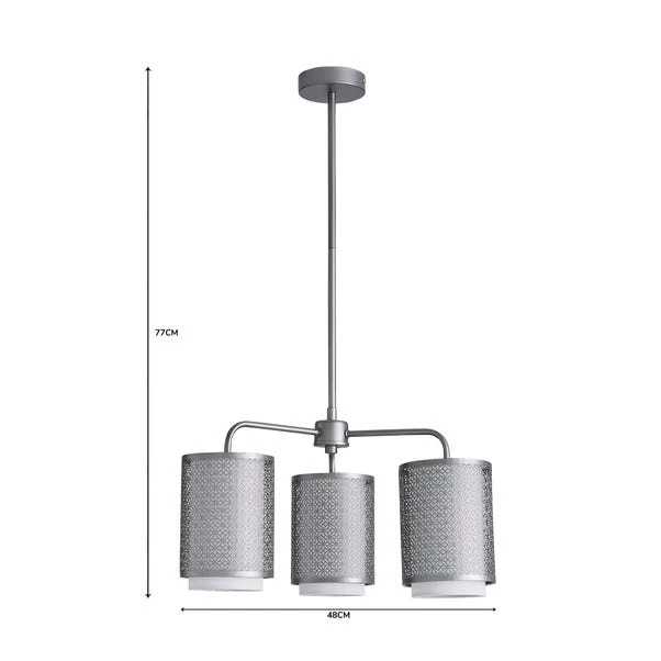 Dunelm Vienna 3 Light Ceiling Fitting 6 Dunelm Vienna 3 Light Ceiling Fitting - Image 6
