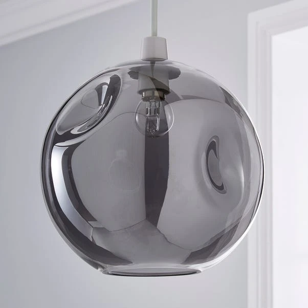Dunelm Alexis Glass Easy-Fit Pendant 25cm 2 Dunelm Alexis Glass Easy-Fit Pendant 25cm - Image 2