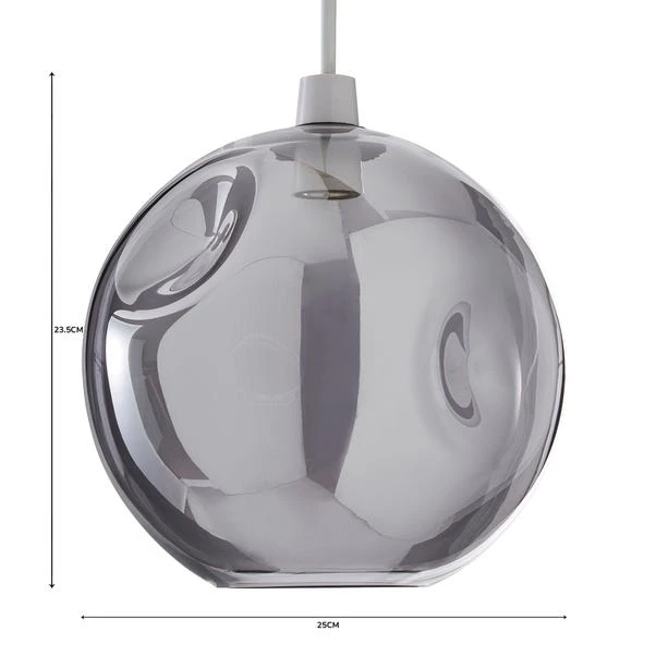 Dunelm Alexis Glass Easy-Fit Pendant 25cm 5 Dunelm Alexis Glass Easy-Fit Pendant 25cm - Image 5