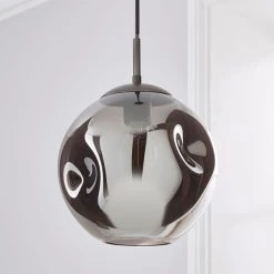 Alternative view of Dunelm Alexis Glass 1 Light Pendant Ceiling Fitting