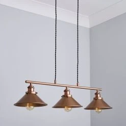 Alternative view of Dunelm Logan 3 Light Diner Ceiling Fitting