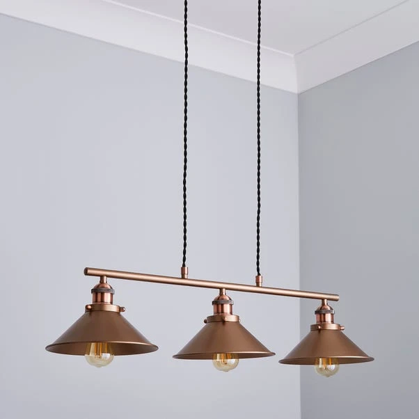 Dunelm Logan 3 Light Diner Ceiling Fitting 2 Dunelm Logan 3 Light Diner Ceiling Fitting - Image 2