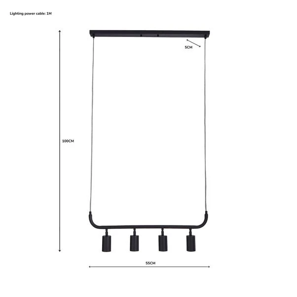 Dunelm Bradford Ceiling Fitting Matt Black 5 Dunelm Bradford Ceiling Fitting Matt Black - Image 5