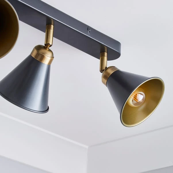 Dunelm Logan 4 Light Grey Spotlight Bar 3 Dunelm Logan 4 Light Grey Spotlight Bar - Image 3