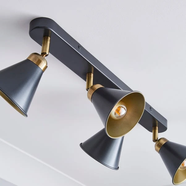 Dunelm Logan 4 Light Grey Spotlight Bar 4 Dunelm Logan 4 Light Grey Spotlight Bar - Image 4