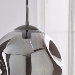 Dunelm Alexis DimpIed Glass 1 Light Pendant Ceiling Fitting -Lava Lamp Shop 1000183042 alt02