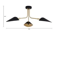 Dunelm Savona 3 Light Ceiling Fitting Black 11 Dunelm Savona 3 Light Ceiling Fitting Black -Lava Lamp Shop 1000183099 alt07