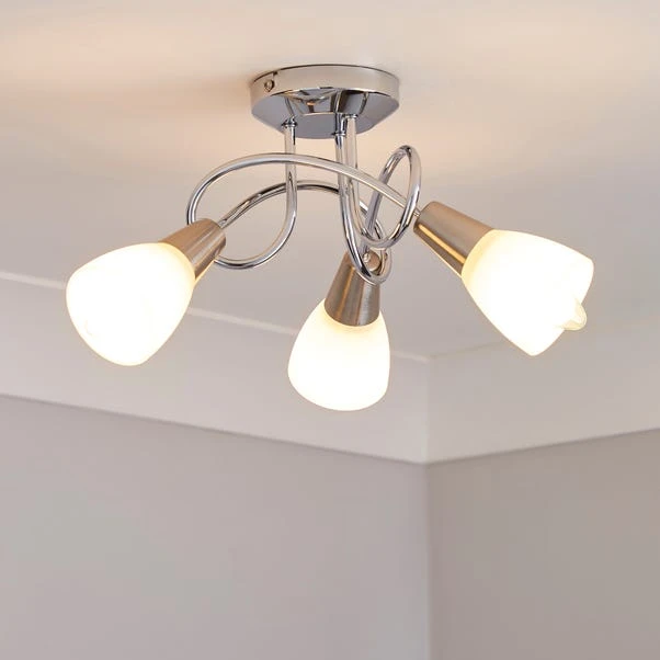 Dunelm Smithson 3 Light Chrome Ceiling Fitting 1 Dunelm Smithson 3 Light Chrome Ceiling Fitting