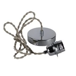 Dunelm Charlie Chrome Twisted Flex Ceiling Fitting