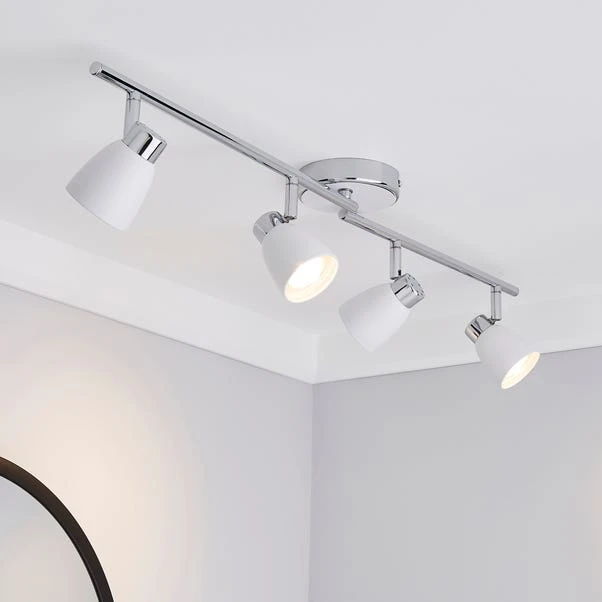 Masterlite Alto 4 Light Matt White Spotlight Bar 1 Masterlite Alto 4 Light Matt White Spotlight Bar