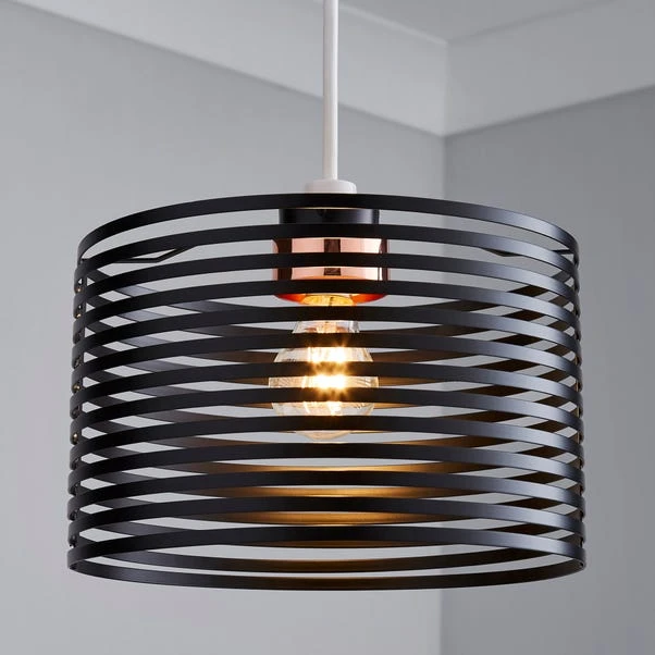 Dunelm Kiel Black Easy Fit Pendant 1 Dunelm Kiel Black Easy Fit Pendant