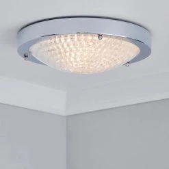 Dunelm Aegean Crystal Bathroom Flush Ceiling Fitting