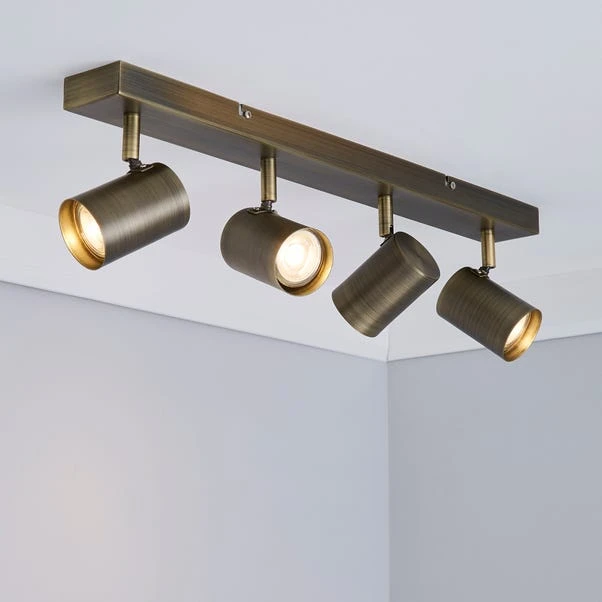 Dunelm Newark 4 Light Antique Bronze Spotlight Bar 1 Dunelm Newark 4 Light Antique Bronze Spotlight Bar