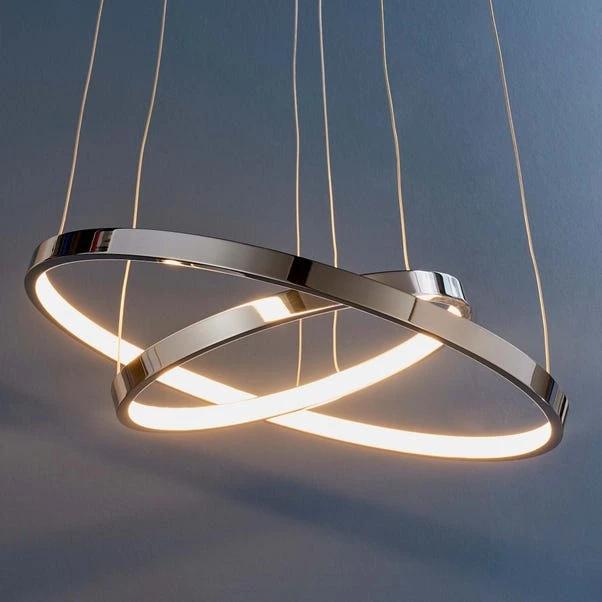 Vogue Lighting Vogue Kline 2 Light Integrated LED Hoops Ceiling Fitting 3 Vogue Lighting Vogue Kline 2 Light Integrated LED Hoops Ceiling Fitting - Image 3