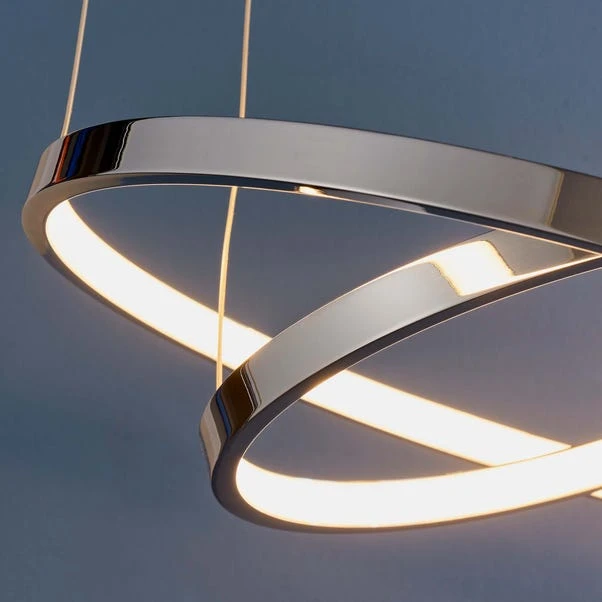 Vogue Lighting Vogue Kline 2 Light Integrated LED Hoops Ceiling Fitting 4 Vogue Lighting Vogue Kline 2 Light Integrated LED Hoops Ceiling Fitting - Image 4