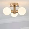 Dunelm Hamptworth 3 Light Frosted Glass Semi-Flush Ceiling Fitting