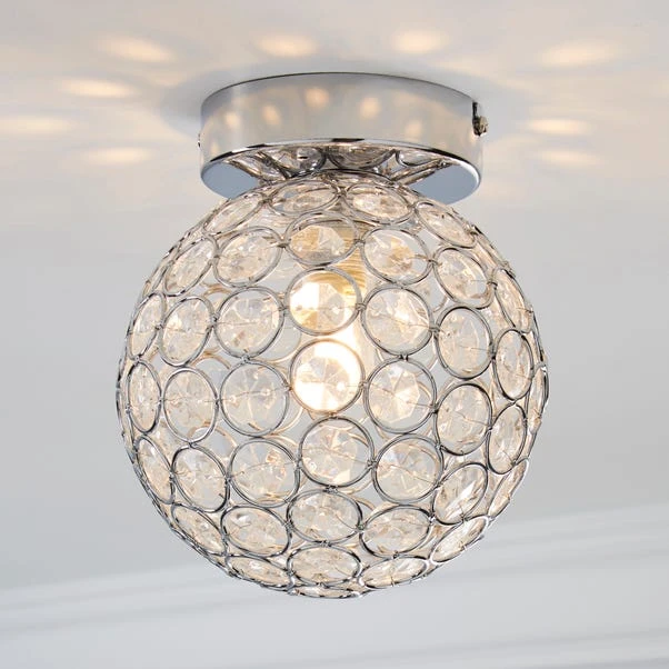 Dunelm Sphere 1 Light Pendant Flush Ceiling Fitting 1 Dunelm Sphere 1 Light Pendant Flush Ceiling Fitting
