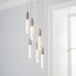 Dunelm Tassani 6 Light Integrated LED Bubble Glass Cluster Ceilling Fitting
