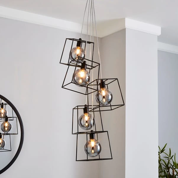 Dunelm Elena 5 Light Glass Ceiling Fitting 1 Dunelm Elena 5 Light Glass Ceiling Fitting