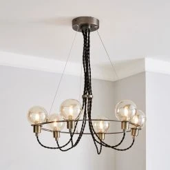 Dunelm Aurelia 6 Light Cluster Ceiling Fitting Grey