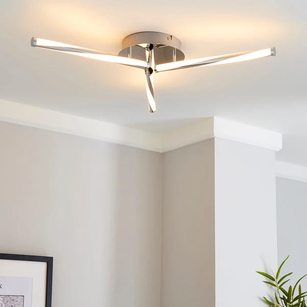 Dunelm Hettie 3 Light Integrated LED Ceiling Fitting 1 Dunelm Hettie 3 Light Integrated LED Ceiling Fitting