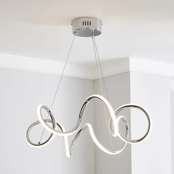Dunelm Skylar Curly LED Ceiling Fitting 1 Dunelm Skylar Curly LED Ceiling Fitting