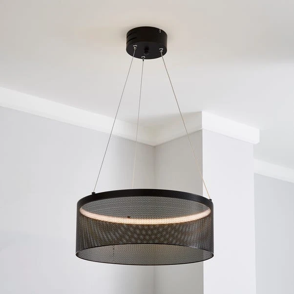 Dunelm Mesh Black LED Ceiling Fitting 1 Dunelm Mesh Black LED Ceiling Fitting