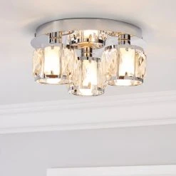 Dunelm Kylie Bathroom 3 Light Flush Fitting