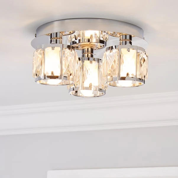 Dunelm Kylie Bathroom 3 Light Flush Fitting 1 Dunelm Kylie Bathroom 3 Light Flush Fitting