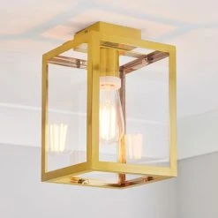 Dunelm London Bathroom Ceiling Fitting Brushed Gold