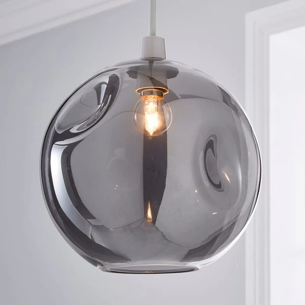 Dunelm Alexis Glass Easy-Fit Pendant 25cm 1 Dunelm Alexis Glass Easy-Fit Pendant 25cm